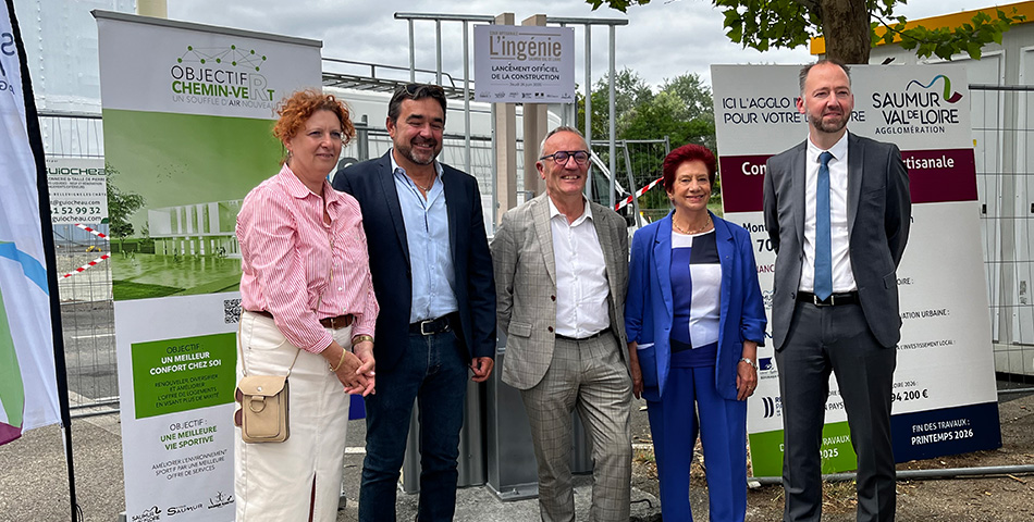 L'Agglo lance officiellement la construction de la cour artisanale "L'Ing&eacute;nie" dans le quartier du Chemin-Vert &agrave; Saumur