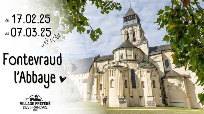 Fontevraud l&rsquo;Abbaye en lice pour Le Village Pr&eacute;f&eacute;r&eacute; des Fran&ccedil;ais